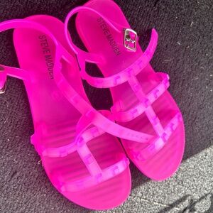 Steve Madden pink translucent sandals